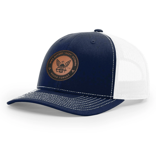 Never Forget Navy Trucker Hat