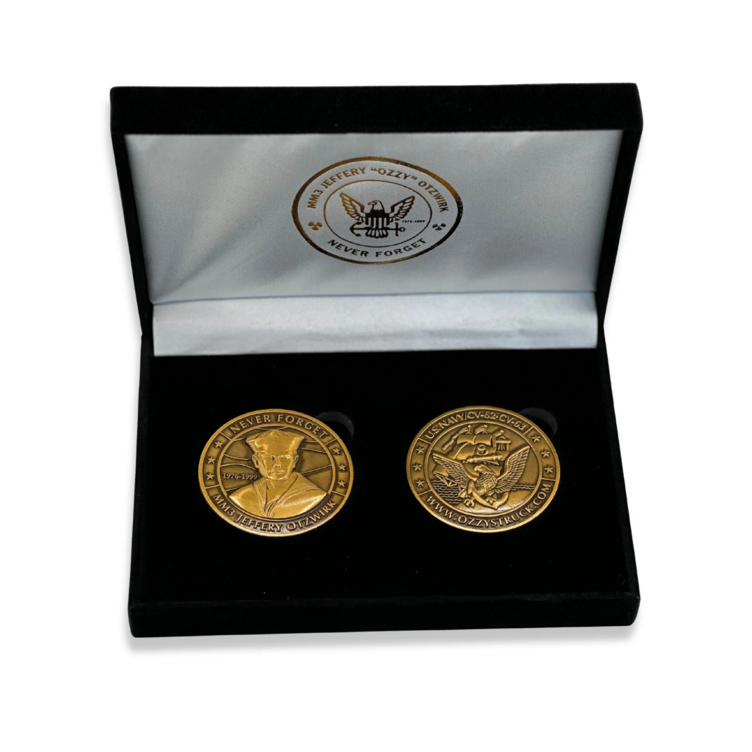 Never Forget Challenge Coins