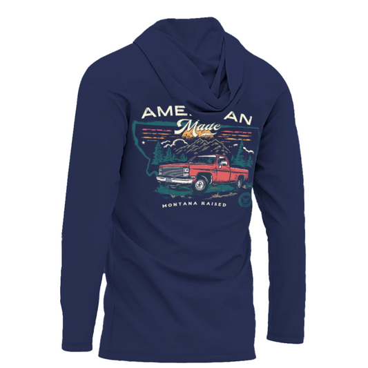 American Made Long Sleeve Hooded T-shirt